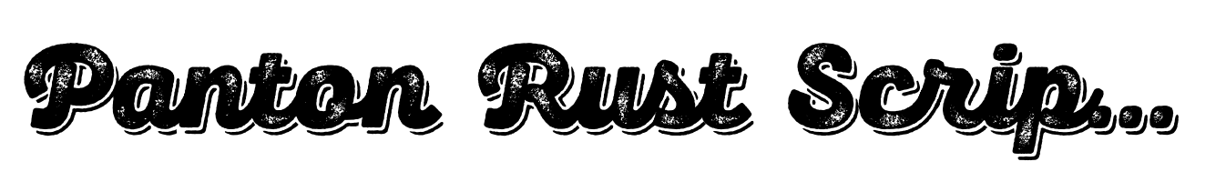 Panton Rust Script Black Grunge Shadow
